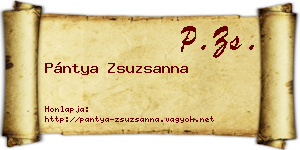 Pántya Zsuzsanna névjegykártya
