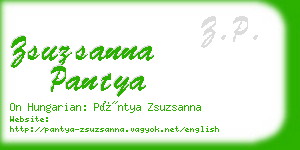 zsuzsanna pantya business card